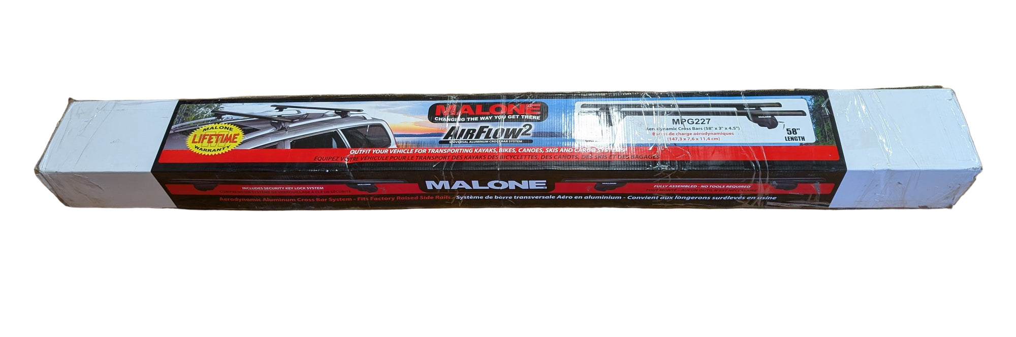 Malone AirFlow2 Cross Rail System 58" - Black - Scratch & Dent