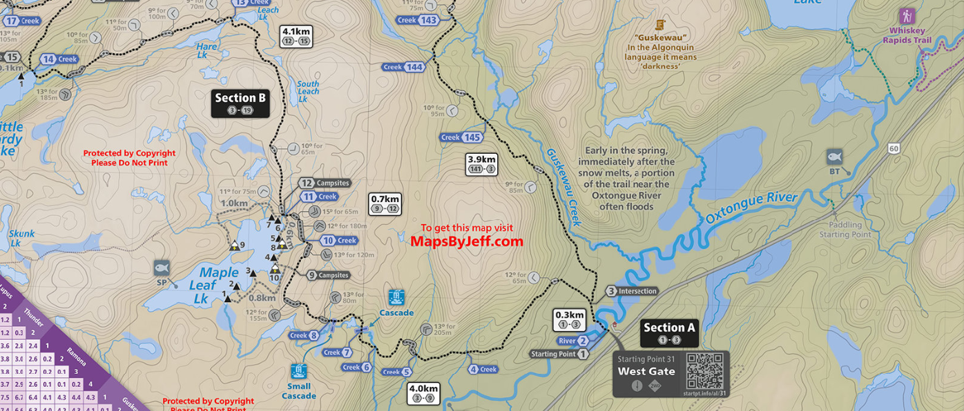 Maps by Jeff Western Uplands Trail - Algonquin
