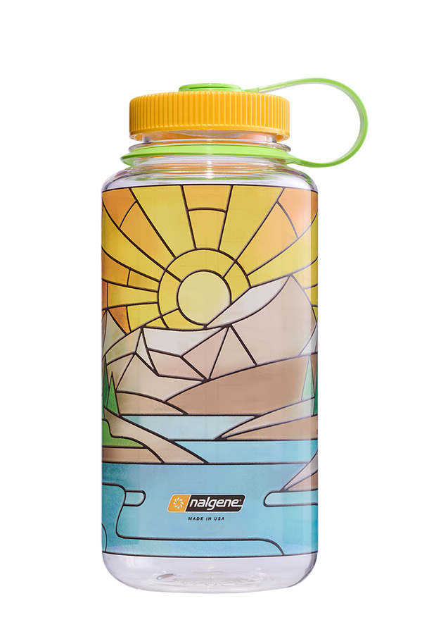 Nalgene 32oz Wide Mouth Bottle - Stained Glass Print