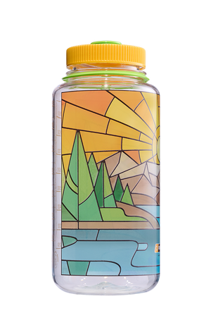 Nalgene 32oz Wide Mouth Bottle - Stained Glass Print