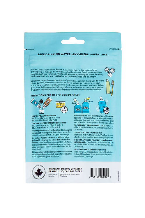 Pristine Water Purification System 60ml