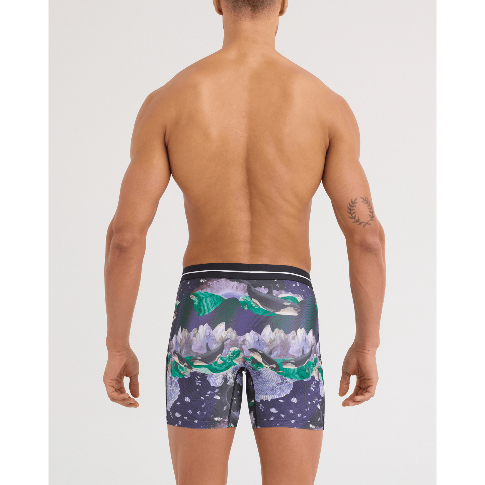 Saxx Volt Breathable Mesh Boxer Brief - Midnight Sun-Black