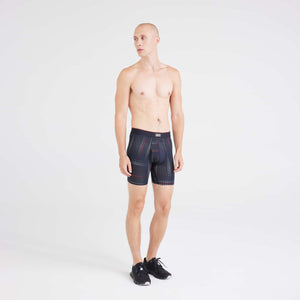 Saxx Multi-Sport Mesh Boxer Brief with Fly - Optic Grid-Black