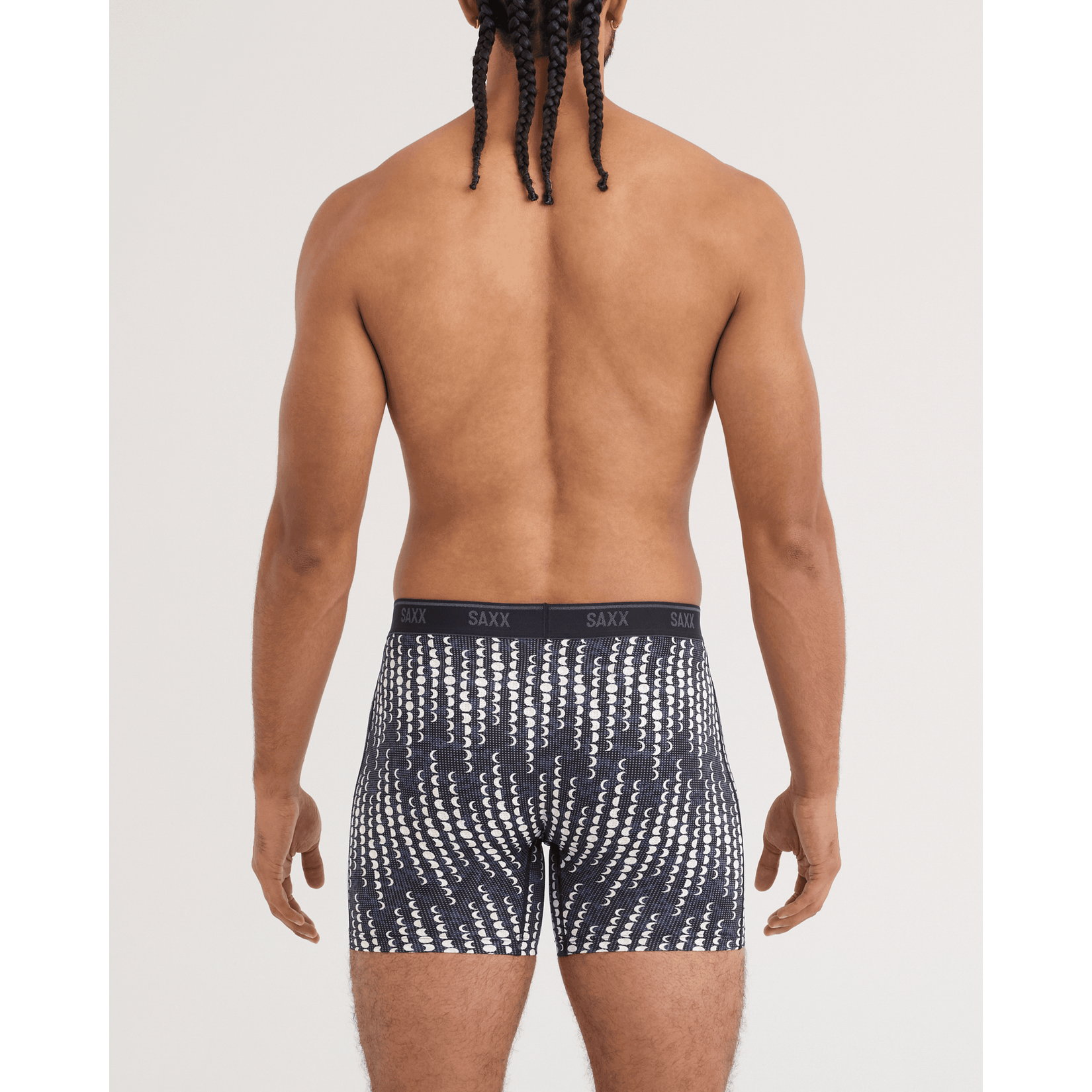 Saxx Quest Quick-Dry Mesh Boxer Brief Fly - Moonrise-Black