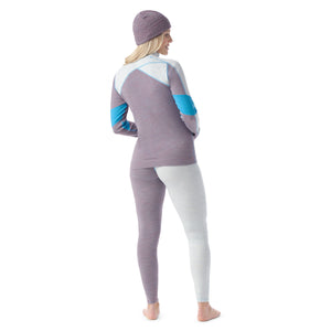 Smartwool Classic Thermal Merino Base Layer 1/4 Zip Colourblock - Women's