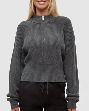 Tentree Highline 1/4 Zip Mock Neck Sweater - Women's