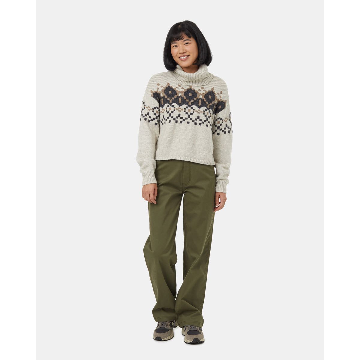 Tentree Highline Intarsia Turtleneck Sweater - Women's  - Final Clearance