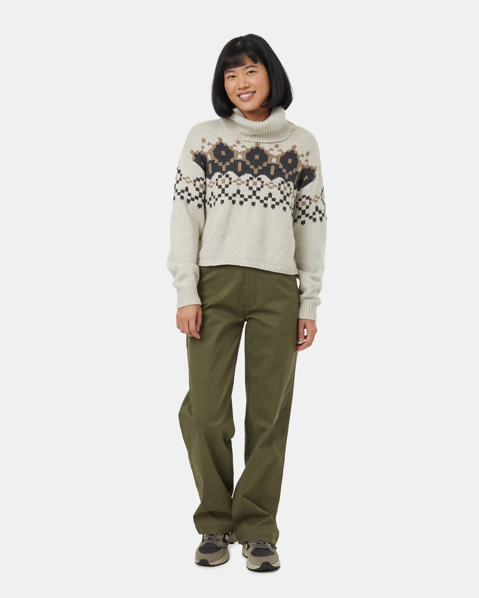 Tentree Highline Intarsia Turtleneck Sweater - Women's  - Final Clearance