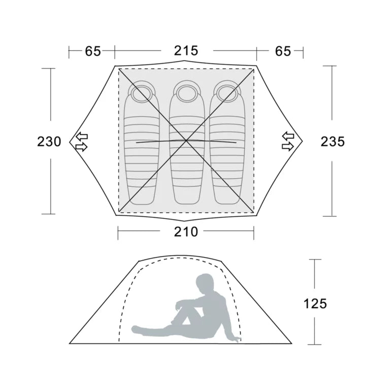 Treqa Treqa Light Series 3-Person Tent - Outdoors Oriented