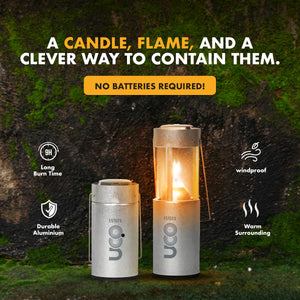 UCO Candle Lantern Raw Aluminum