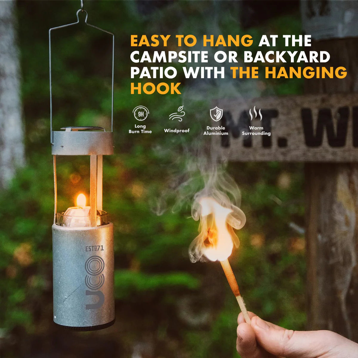 UCO Candle Lantern Raw Aluminum