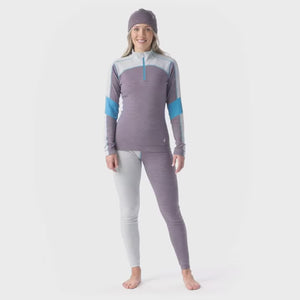 Smartwool Classic Thermal Merino Base Layer 1/4 Zip Colourblock - Women's