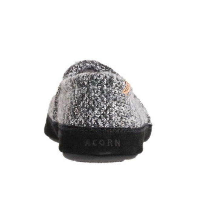 Acorn Moc Slippers Black Tweed - Men's