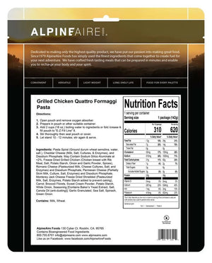 AlpineAire Grilled Chicken Quattro Fromaggi Pasta