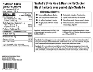 Backpacker's Pantry Santa Fe Style Rice & Beans with Chicken - Single Serving