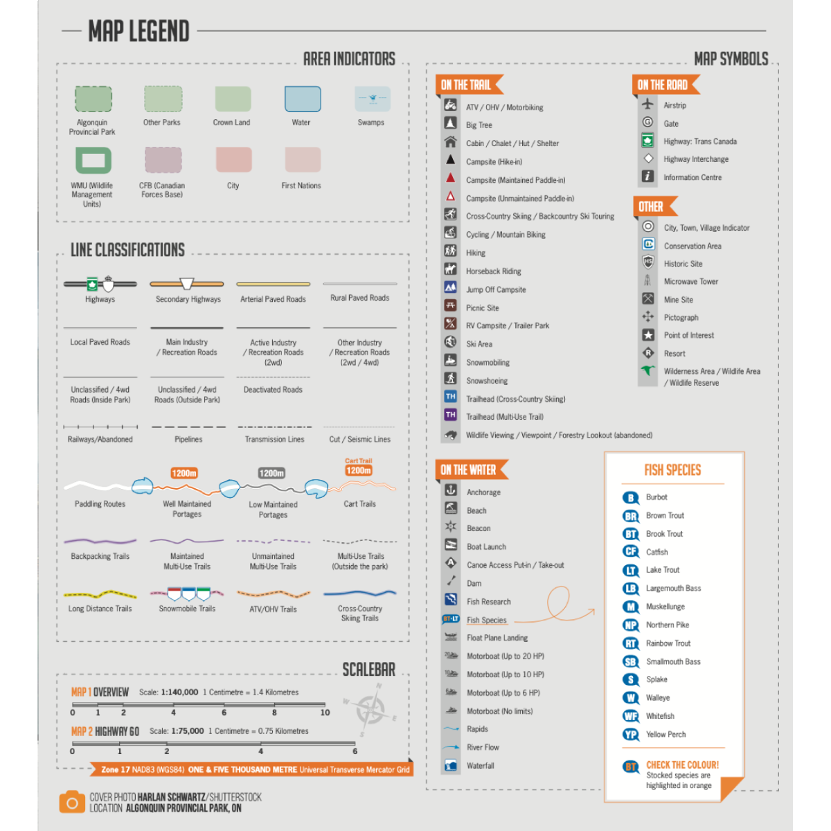 Backroad Mapbooks Algonquin Map - Waterproof