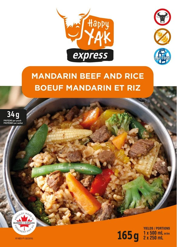 Happy Yak Mandarin Beef & Rice