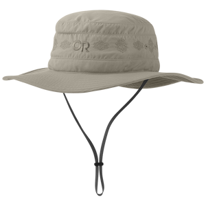 Outdoor Research Solar Roller Sun Hat - Women's S Khaki - Rice Embroidery