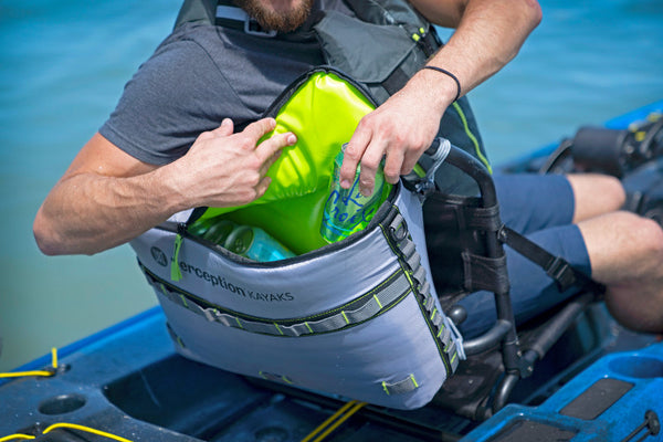 Perception Splash Kayak Crate with Rod Holders and Mesh Storage Sleeve